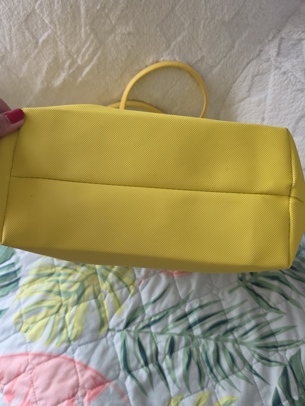 Lacoste Yellow Tote with Signature Crocodile - Picture 6 of 6